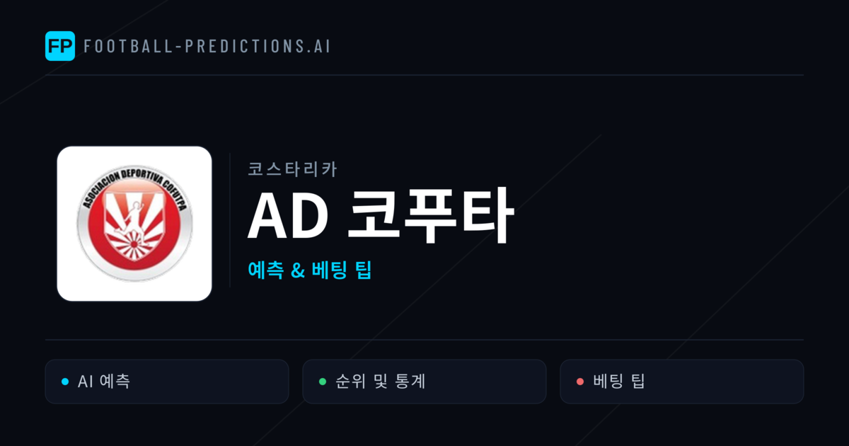 AD 코푸타 축구 예측 & 통계