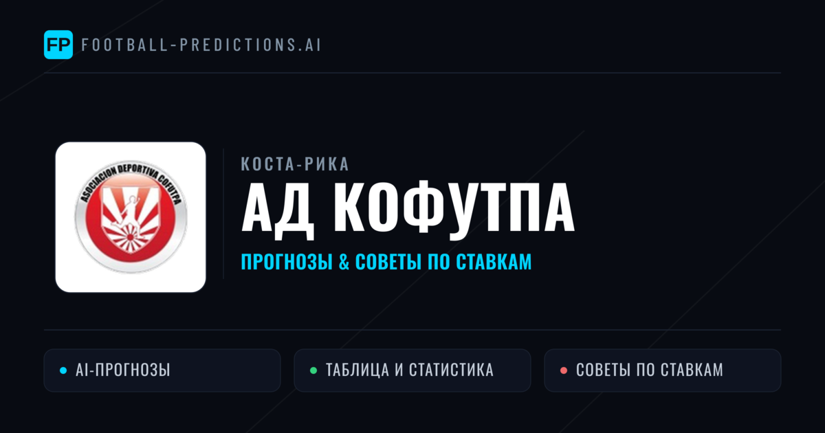 АД Кофутпа прогнозы и статистика