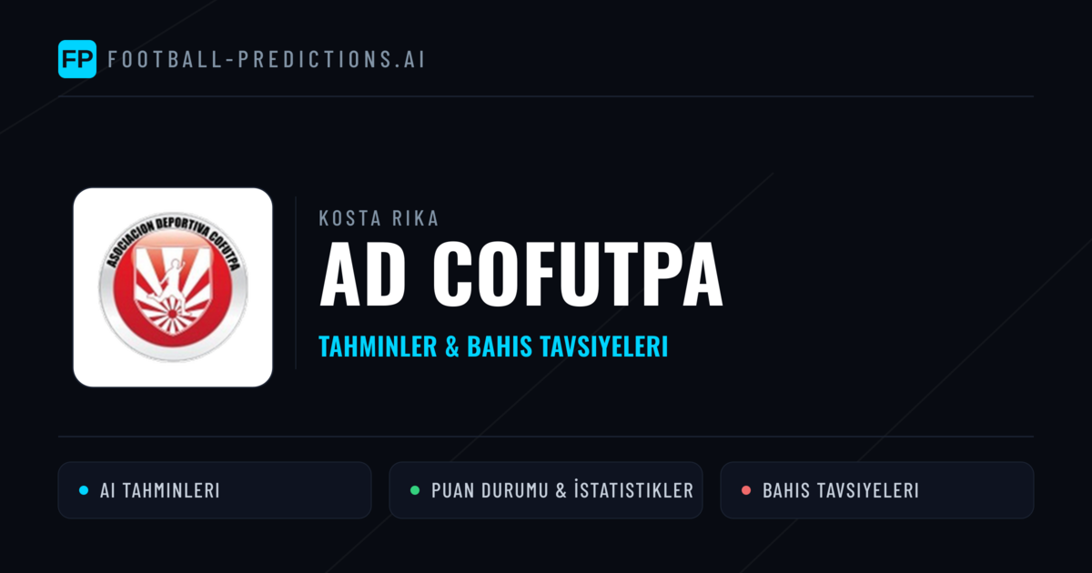 AD Cofutpa Tahminleri & İstatistikler