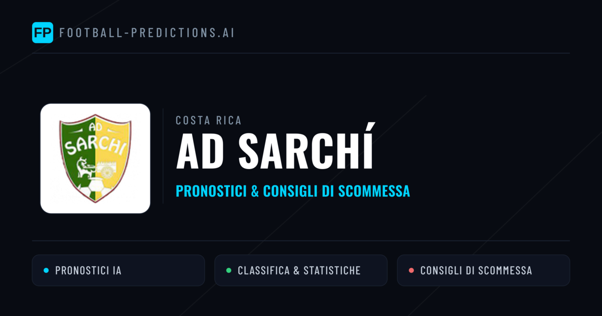 Pronostici e Statistiche AD Sarchí