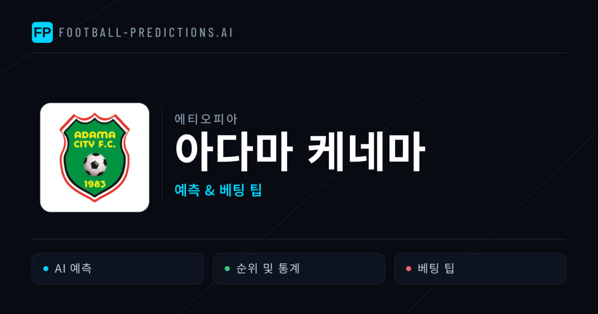 아다마 케네마 축구 예측 & 통계