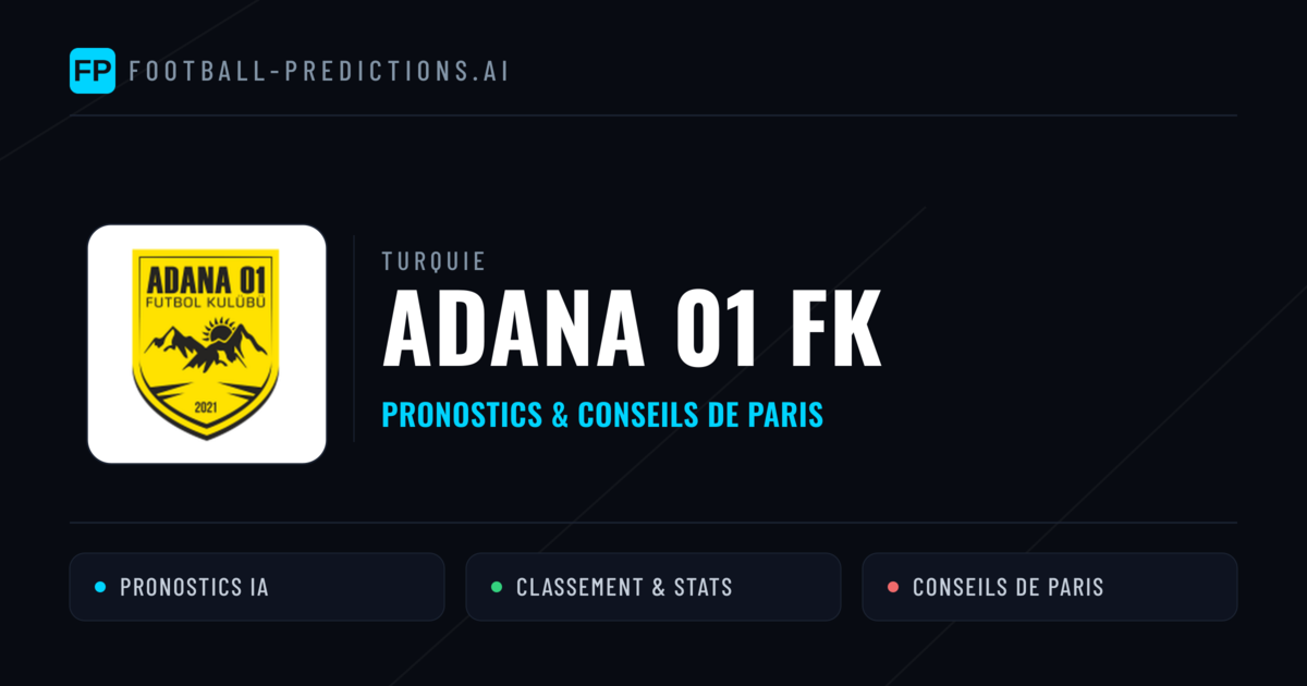 Adana 01 FK Pronostics & Statistiques