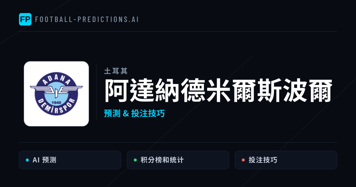 阿達納德米爾斯波爾 運彩分析｜足球預測與數據