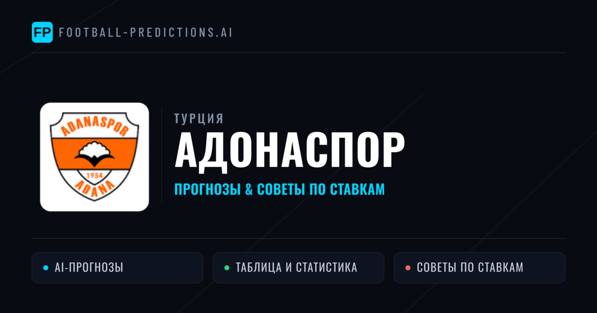 Адонаспор прогнозы и статистика