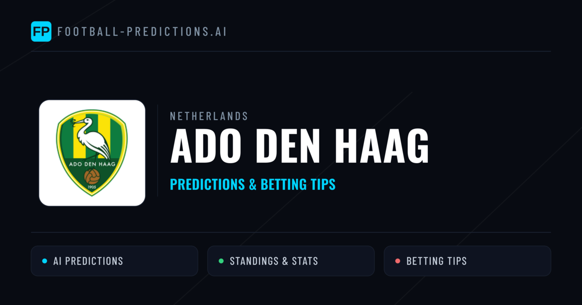 ADO Den Haag Predictions & Stats