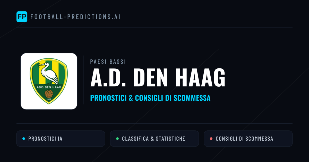 Pronostici e Statistiche A.D. Den Haag