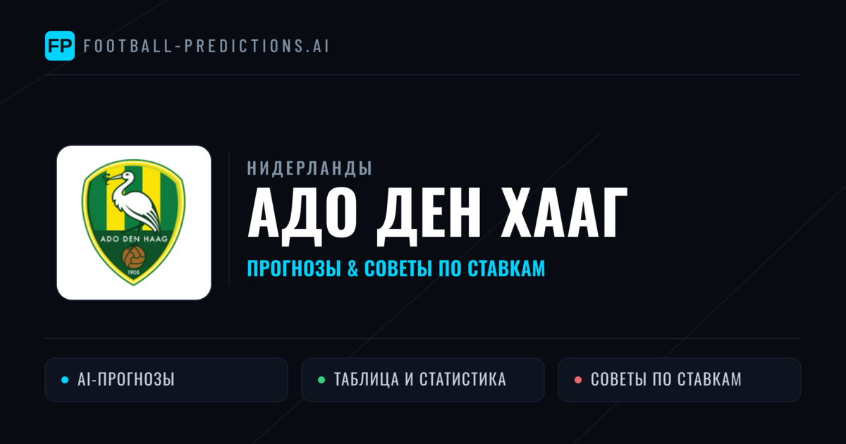 Адо Ден Хааг прогнозы и статистика
