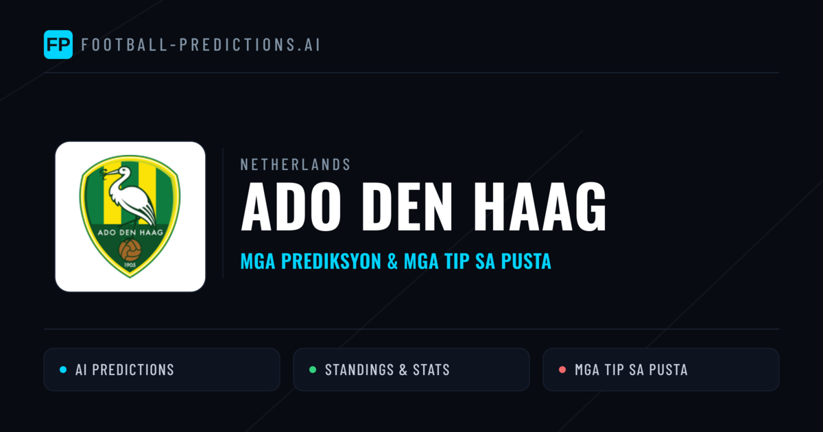 ADO Den Haag Predictions & Stats