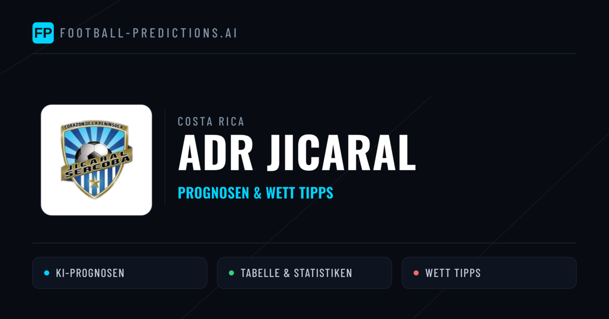 ADR Jicaral Prognosen & Statistiken