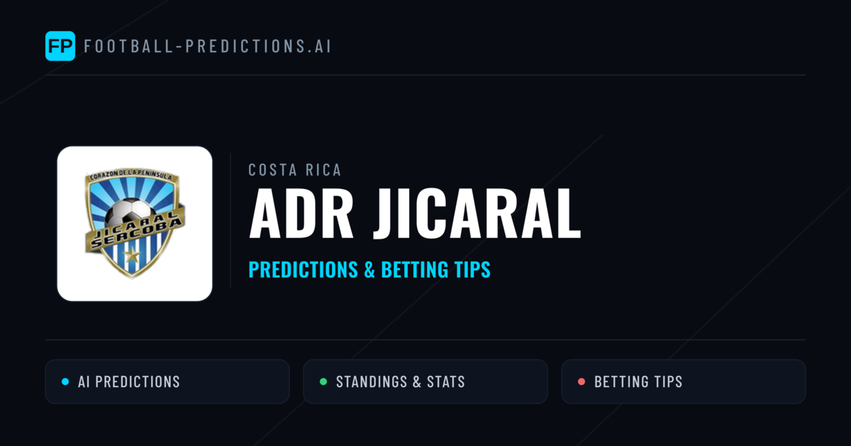 ADR Jicaral Predictions & Stats