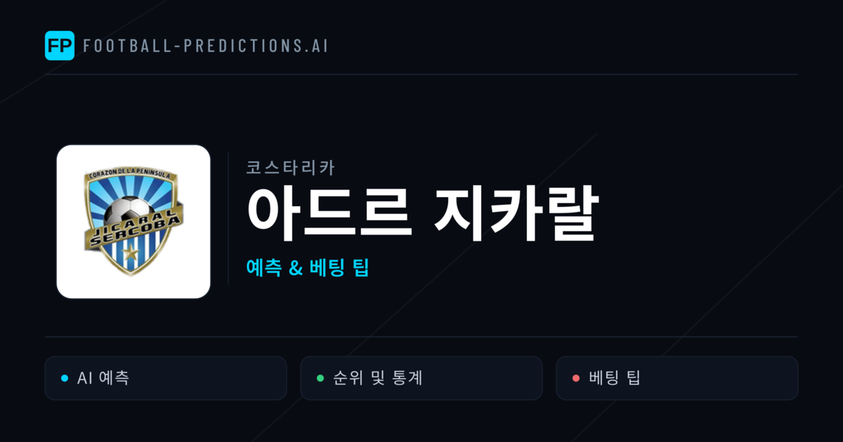 아드르 지카랄 축구 예측 & 통계