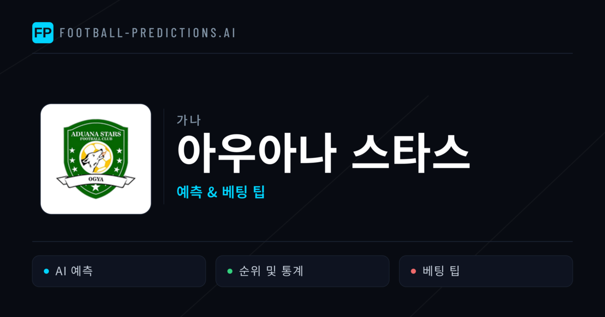 아우아나 스타스 축구 예측 & 통계