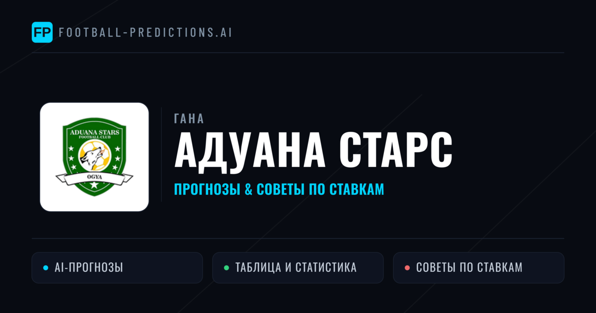 Адуана Старс прогнозы и статистика