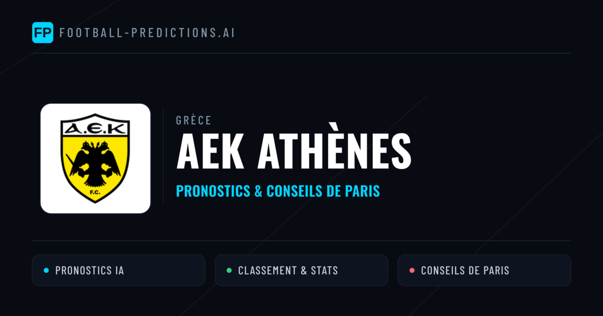 AEK Athènes Pronostics & Statistiques