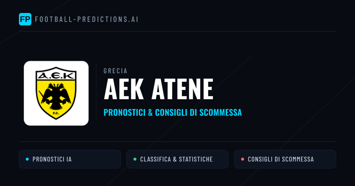 Pronostici e Statistiche AEK Atene