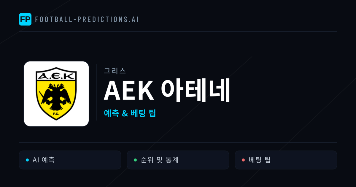 AEK 아테네 축구 예측 & 통계