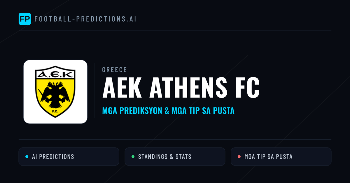 AEK Athens FC Predictions & Stats