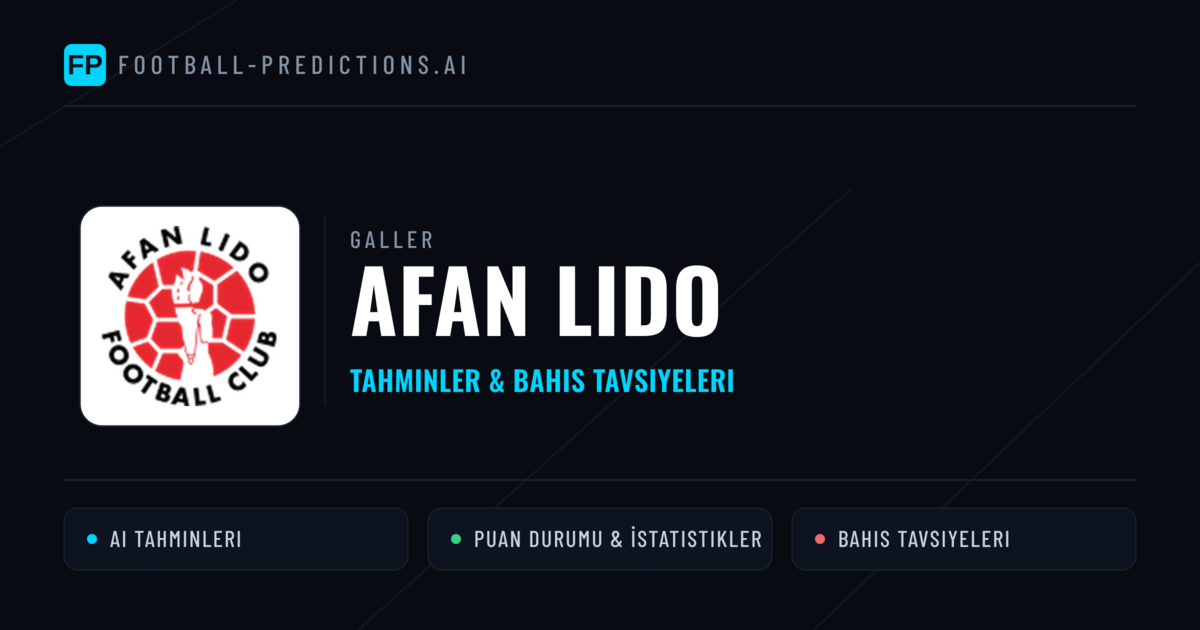 Afan Lido Tahminleri & İstatistikler