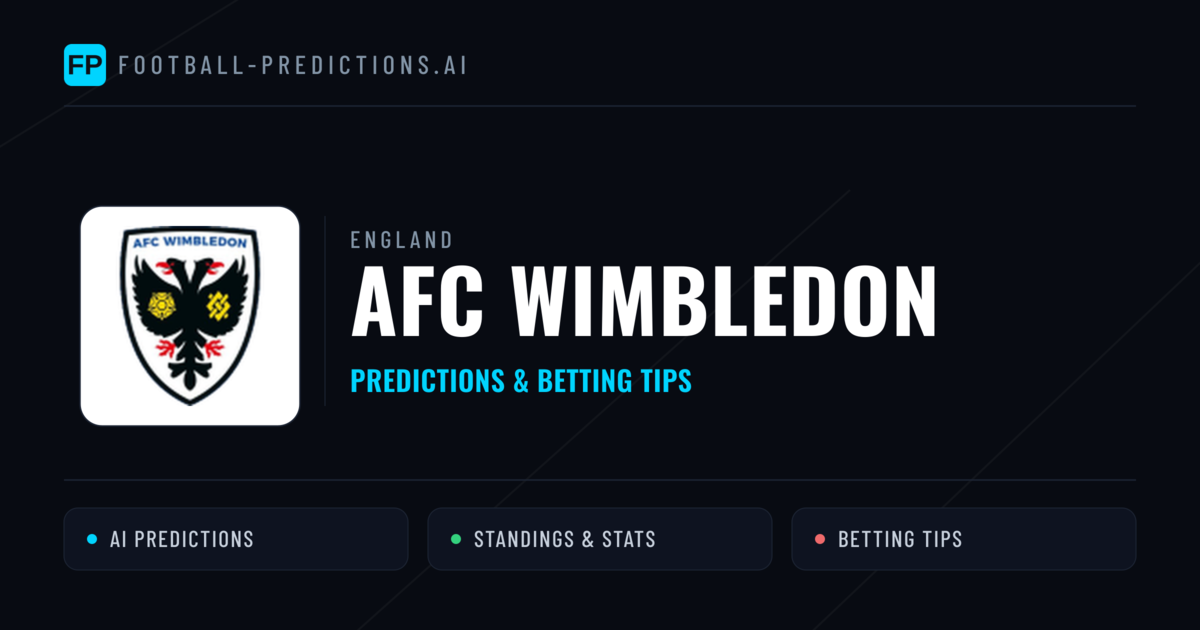 AFC Wimbledon Predictions & Stats