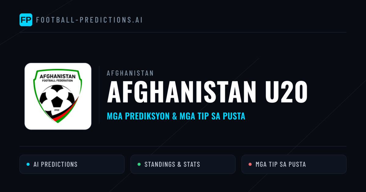 Afghanistan U20 Predictions & Stats