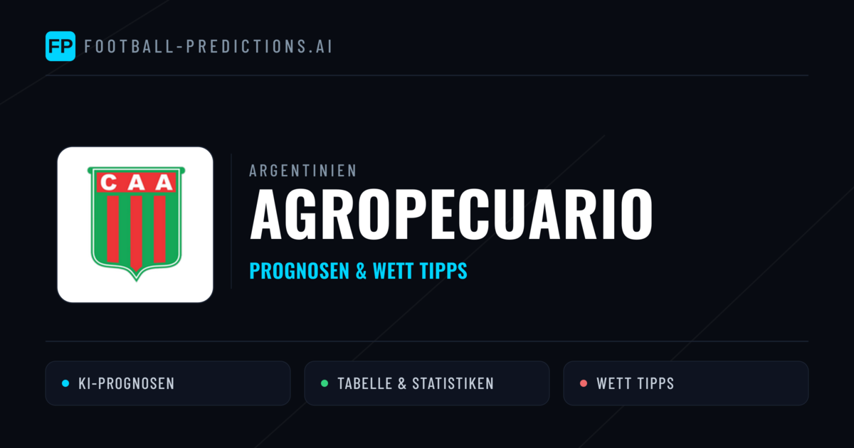 Agropecuario Prognosen & Statistiken