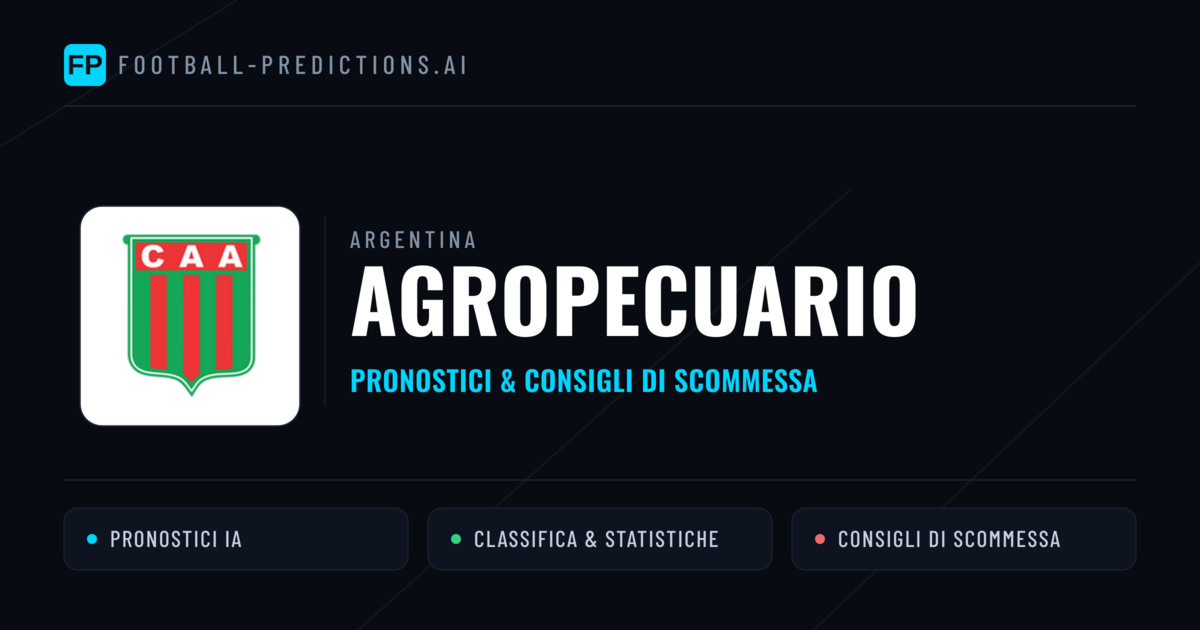 Pronostici e Statistiche Agropecuario