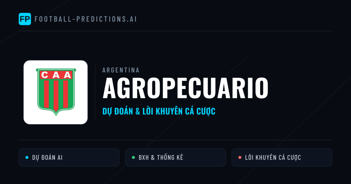 Agropecuario Dự đoán & Thống kê