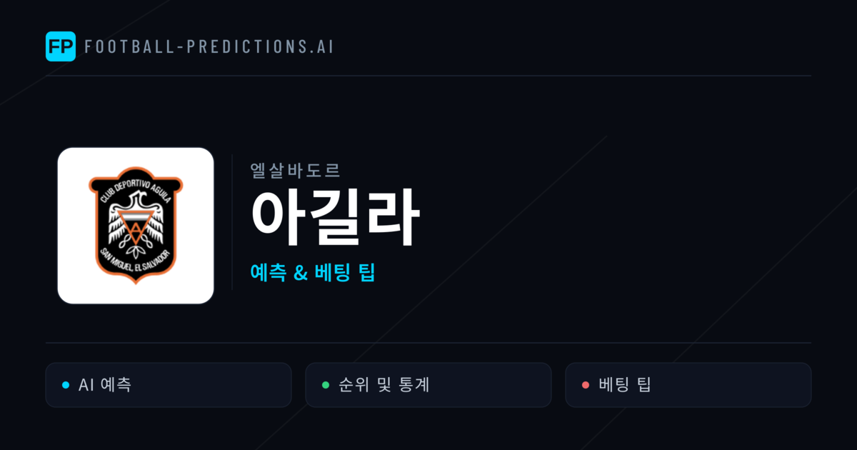 아길라 축구 예측 & 통계