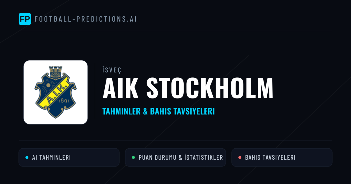 AIK Stockholm Tahminleri & İstatistikler
