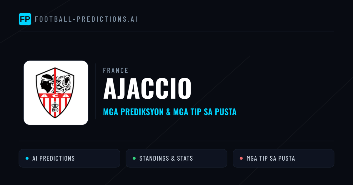 Ajaccio Predictions & Stats