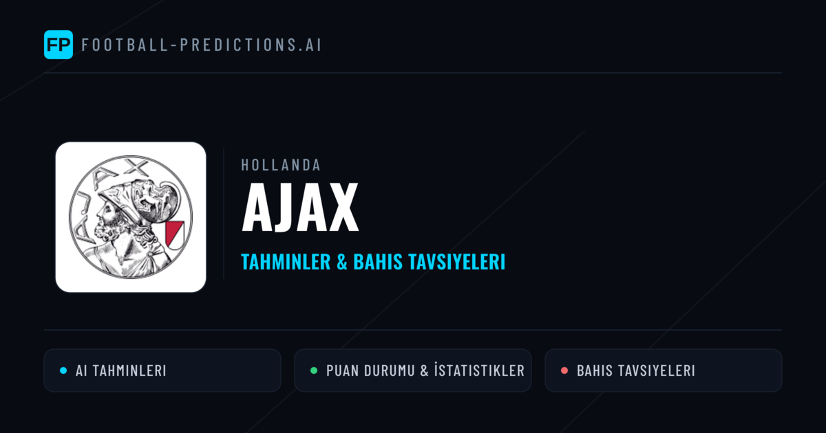 Ajax Tahminleri & İstatistikler