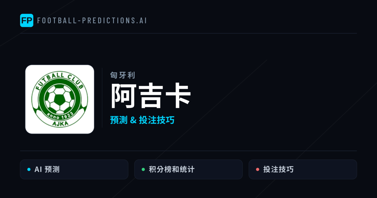阿吉卡 運彩分析｜足球預測與數據