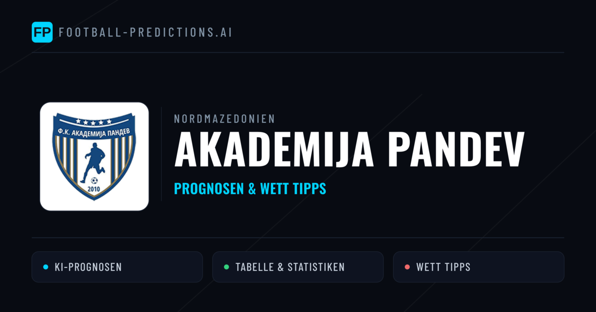 Akademija Pandev Prognosen & Statistiken