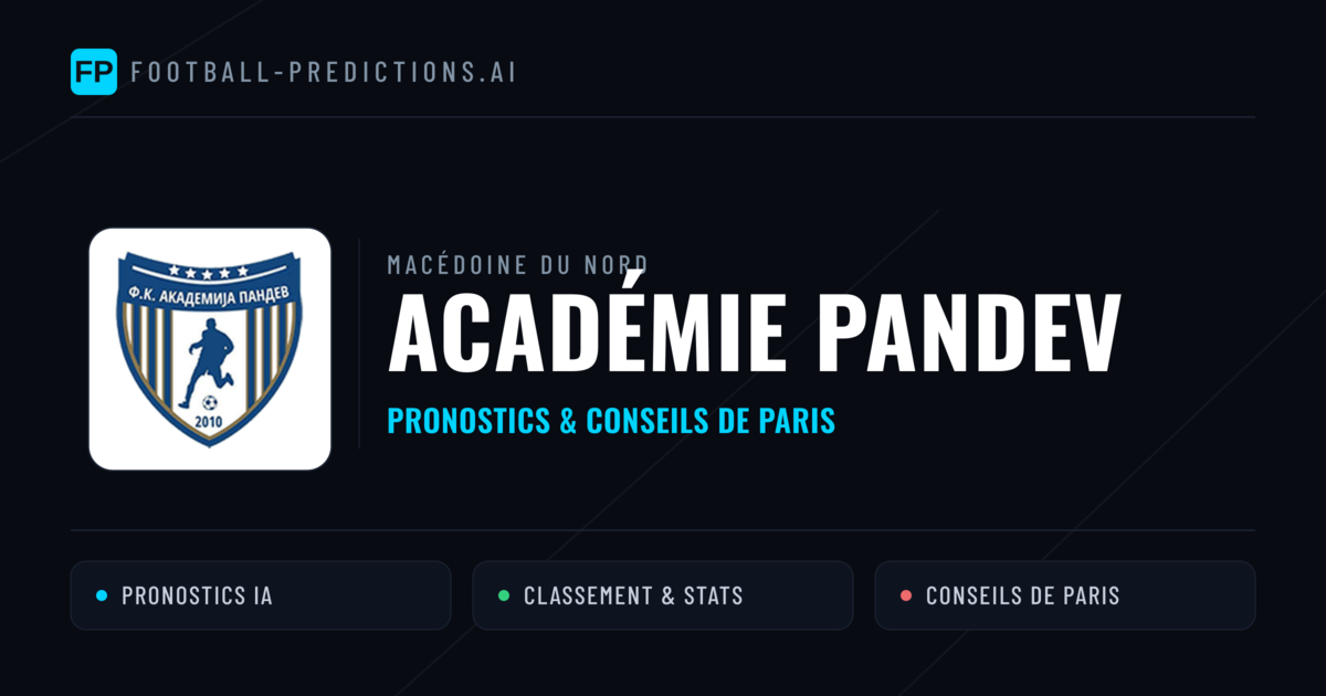 Académie Pandev Pronostics & Statistiques