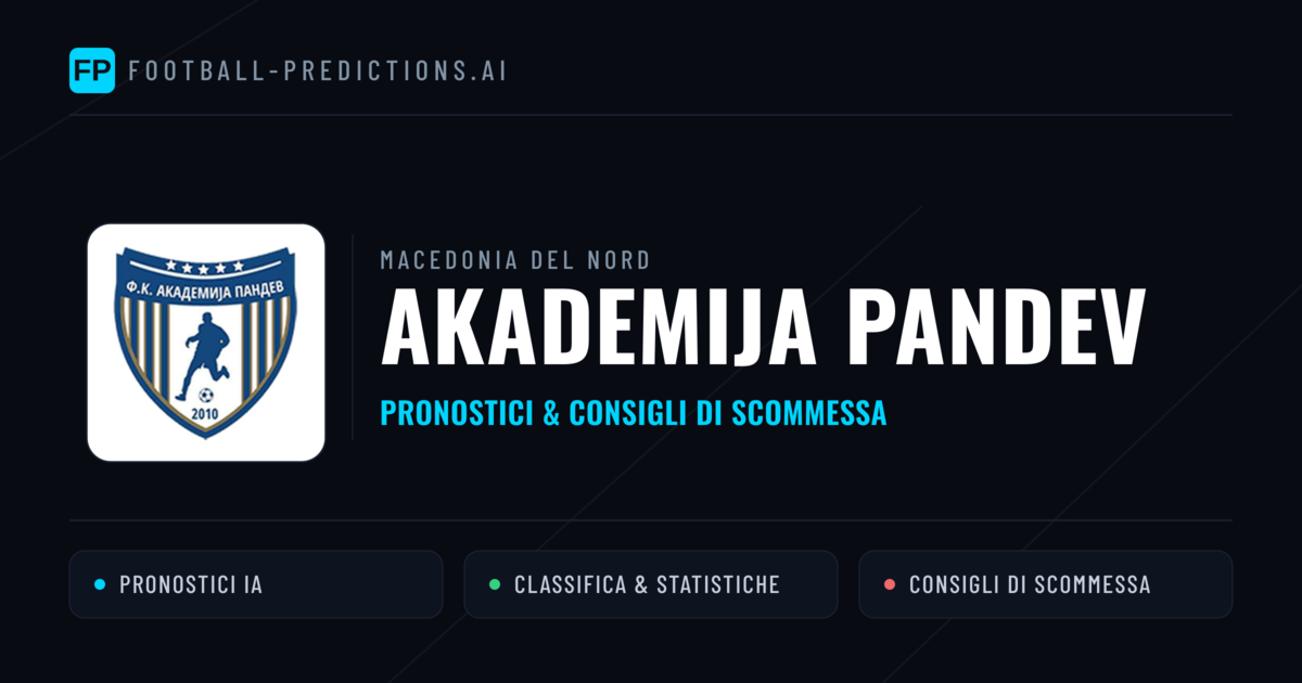 Pronostici e Statistiche Akademija Pandev