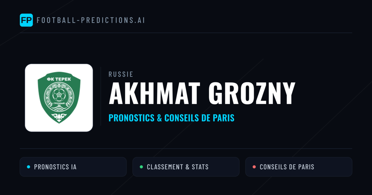 Akhmat Grozny Pronostics & Statistiques