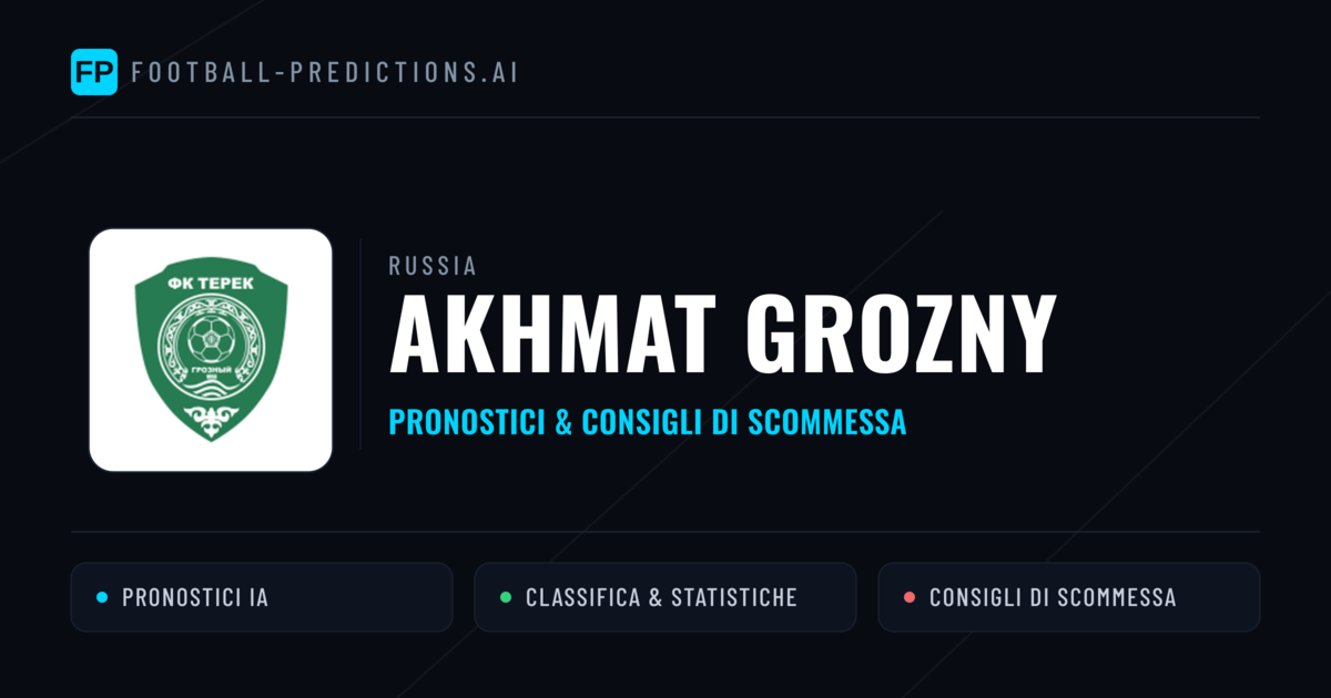Pronostici e Statistiche Akhmat Grozny