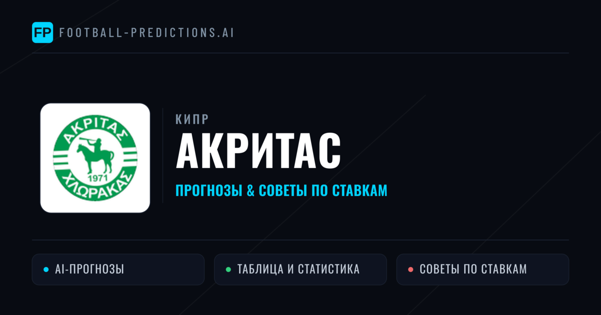 Акритас прогнозы и статистика