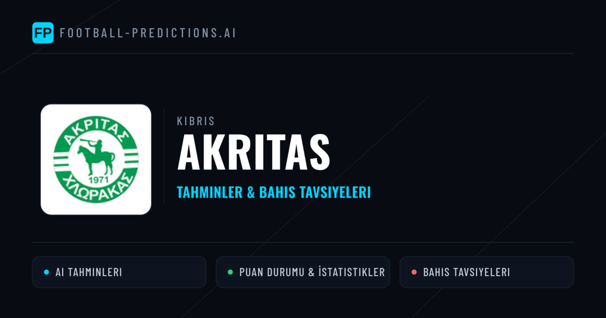 Akritas Tahminleri & İstatistikler