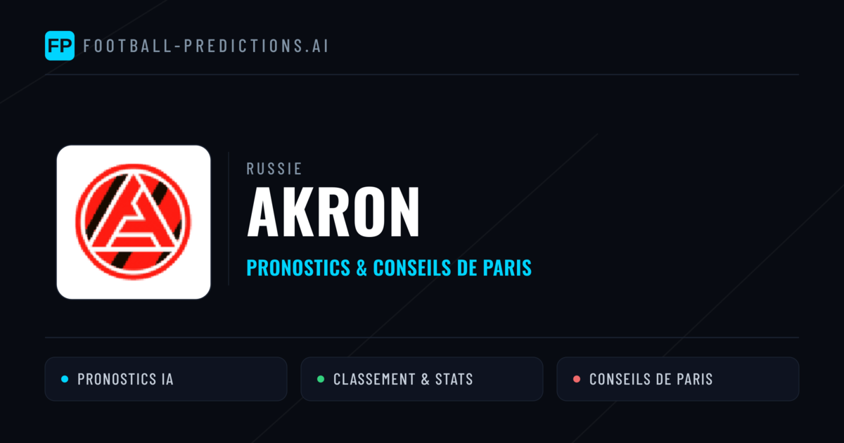 Akron Pronostics & Statistiques