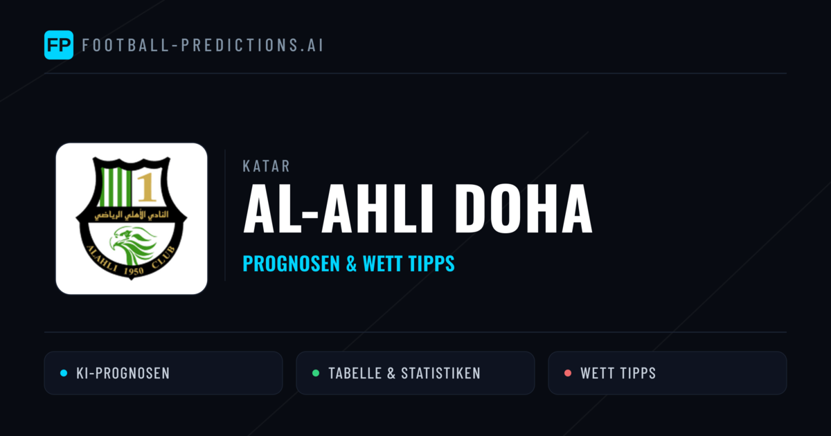 Al-Ahli Doha Prognosen & Statistiken
