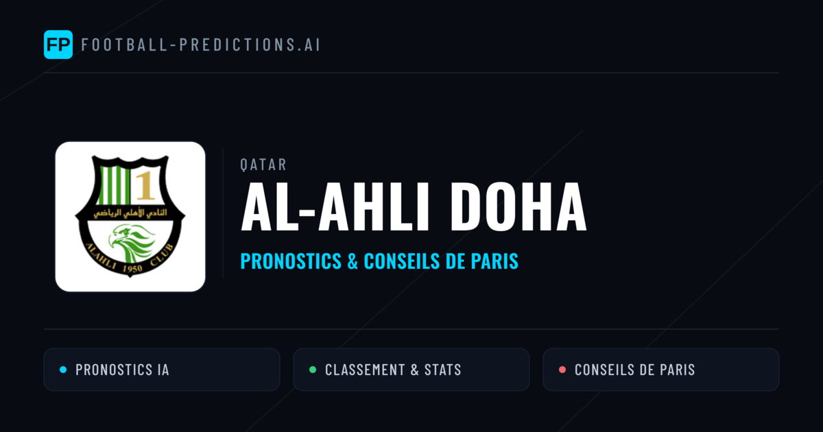 Al-Ahli Doha Pronostics & Statistiques