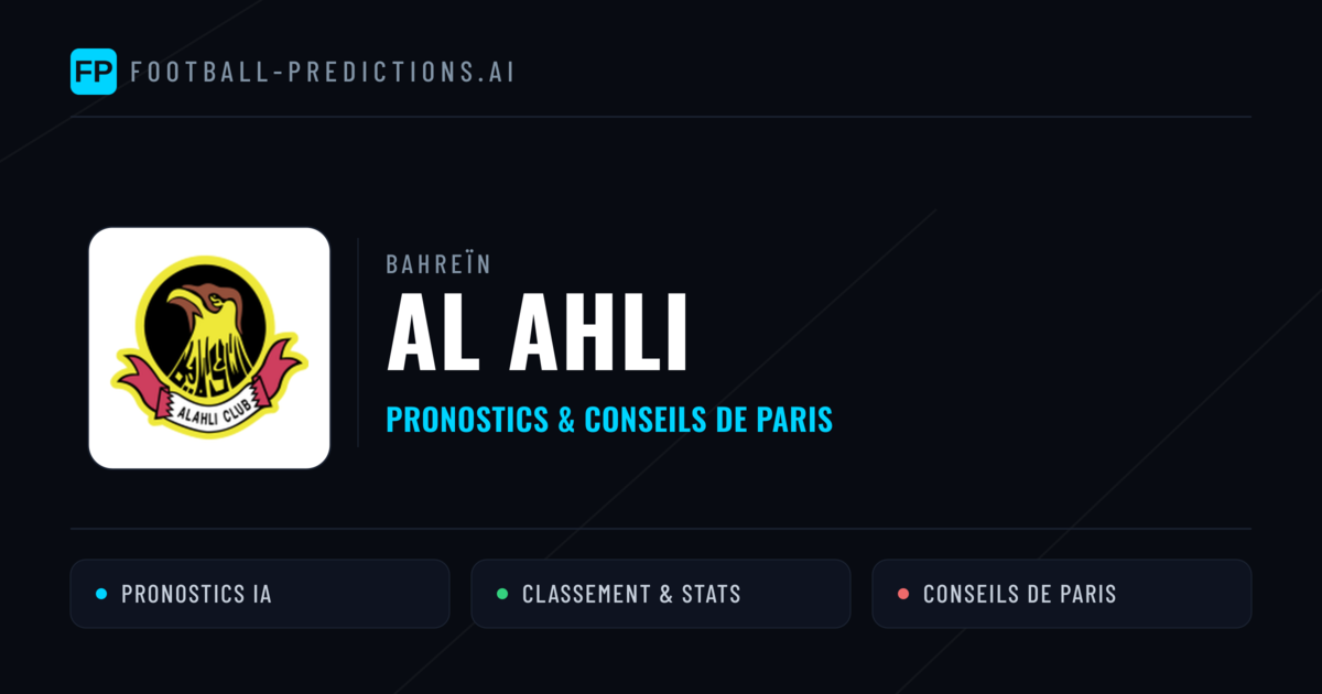 Al Ahli Pronostics & Statistiques