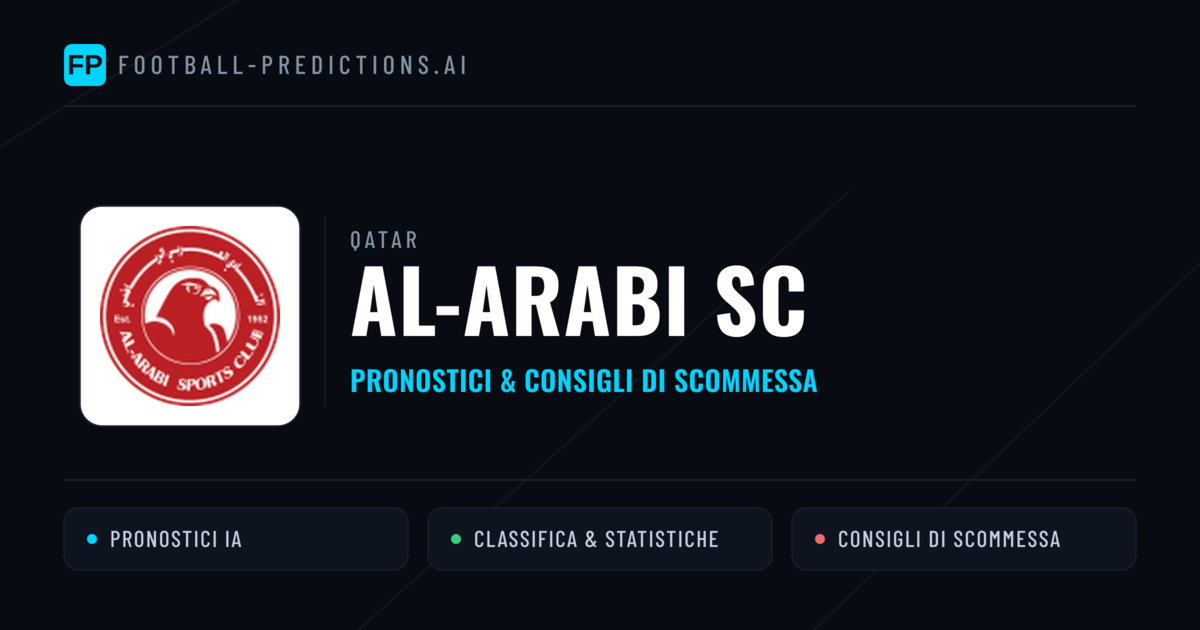 Pronostici e Statistiche Al-Arabi SC