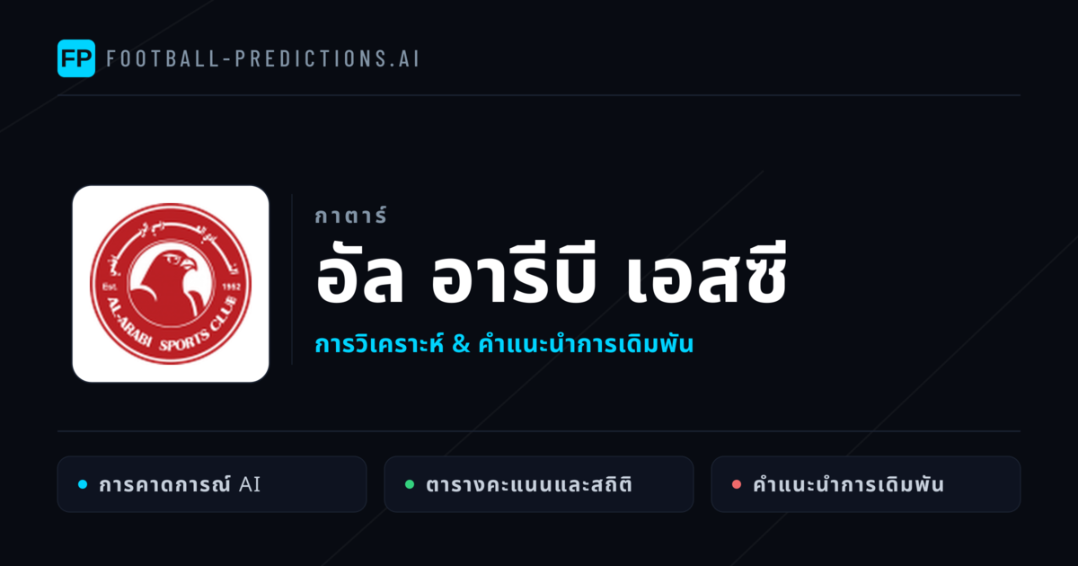 อัล อารีบี เอสซี การวิเคราะห์และสถิติ