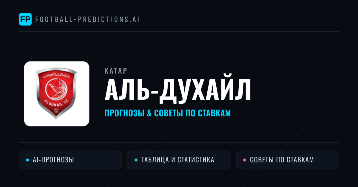 Аль-Духайл прогнозы и статистика