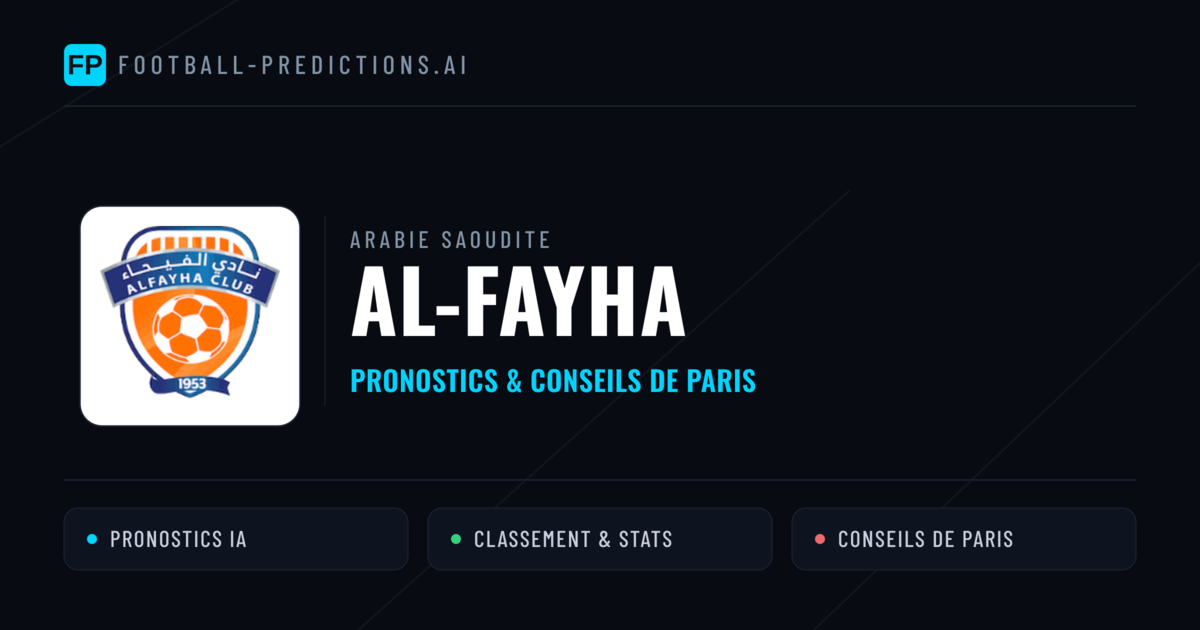 Al-Fayha Pronostics & Statistiques