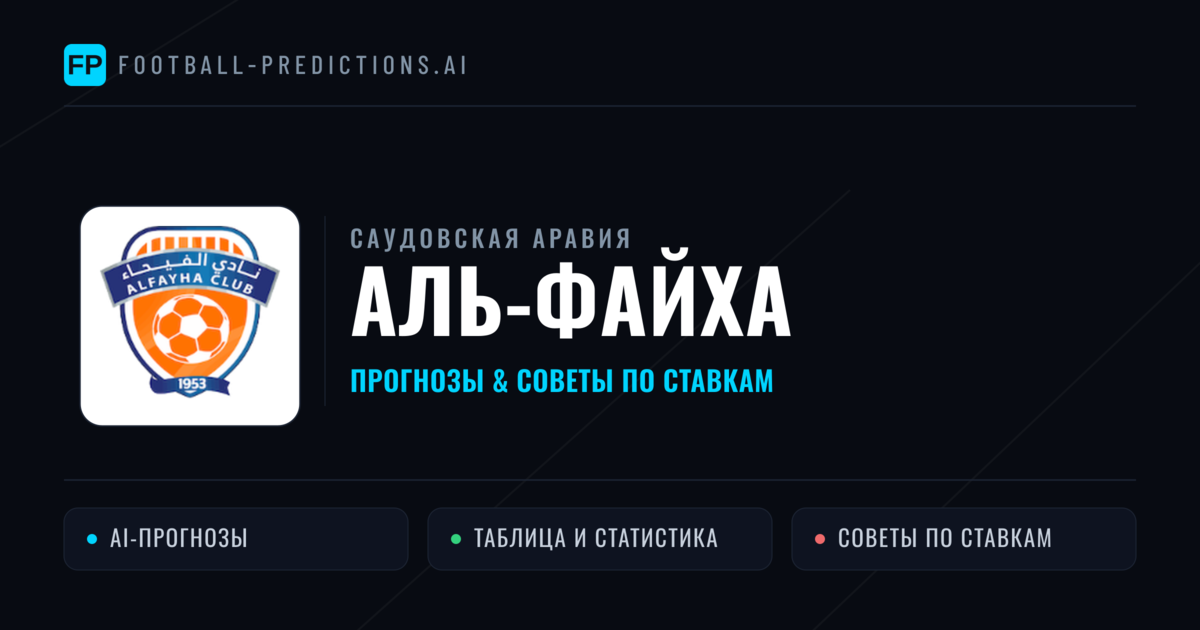 Аль-Файха прогнозы и статистика