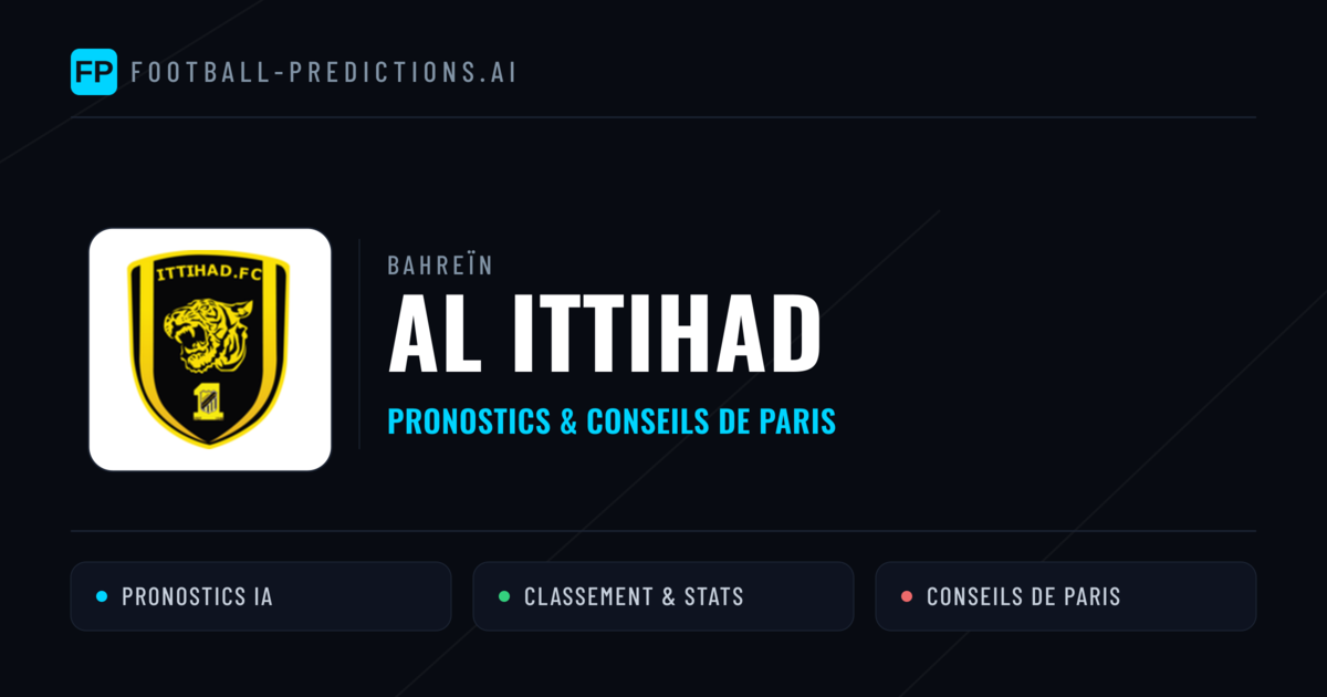 Al Ittihad Pronostics & Statistiques