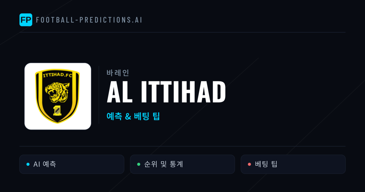 Al Ittihad 축구 예측 & 통계